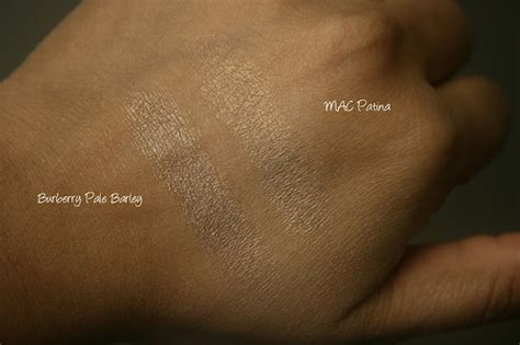 mac patina vs burberry pale barley